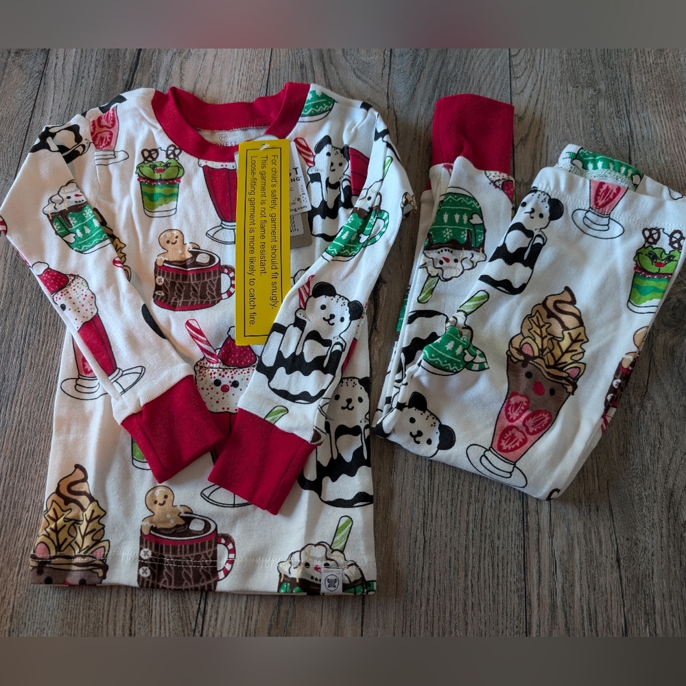 HONEST BABY Holiday Pajamas Toddler 100% Organic Cotton Size 24 Months NWT